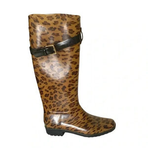 LAUREN RALPH LAUREN | Women's Rossalyn Animal Print Rain Boots Size 6 (NWOB)